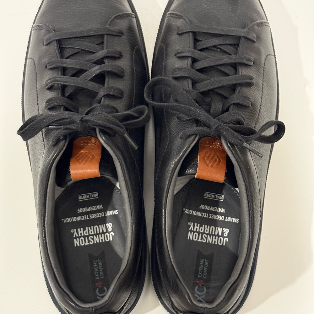 Johnston & Murphy XC4 Smart Degree Waterproof Black Leather Sneaker Men’s 9.5